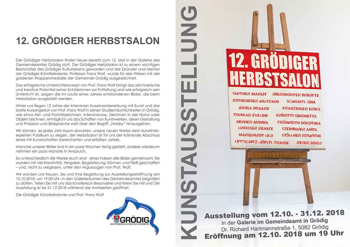 1.Einladung 12. Grödiger Herbastsalon2018