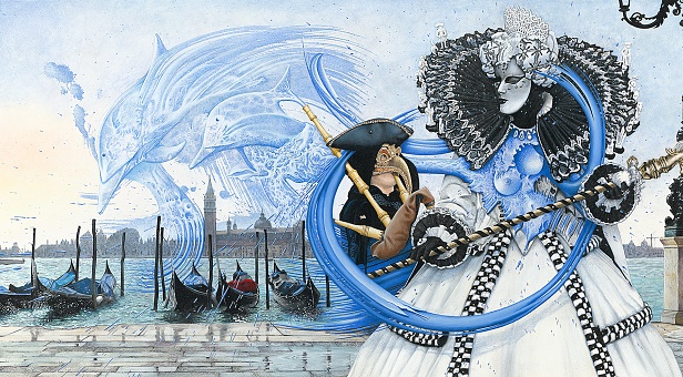 Schachspielerin am Dogenpalast