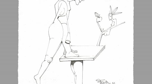 epigrammatische Zeichnung vom 21. 10. 2004