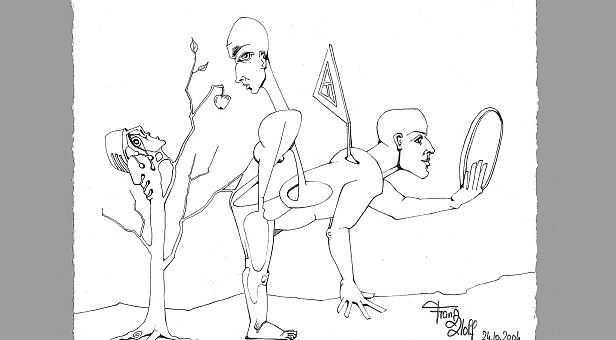 epigrammatische Zeichnung vom 24. 10. 2004