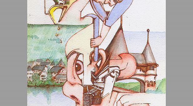 Seitlicher Druck an der Mosel